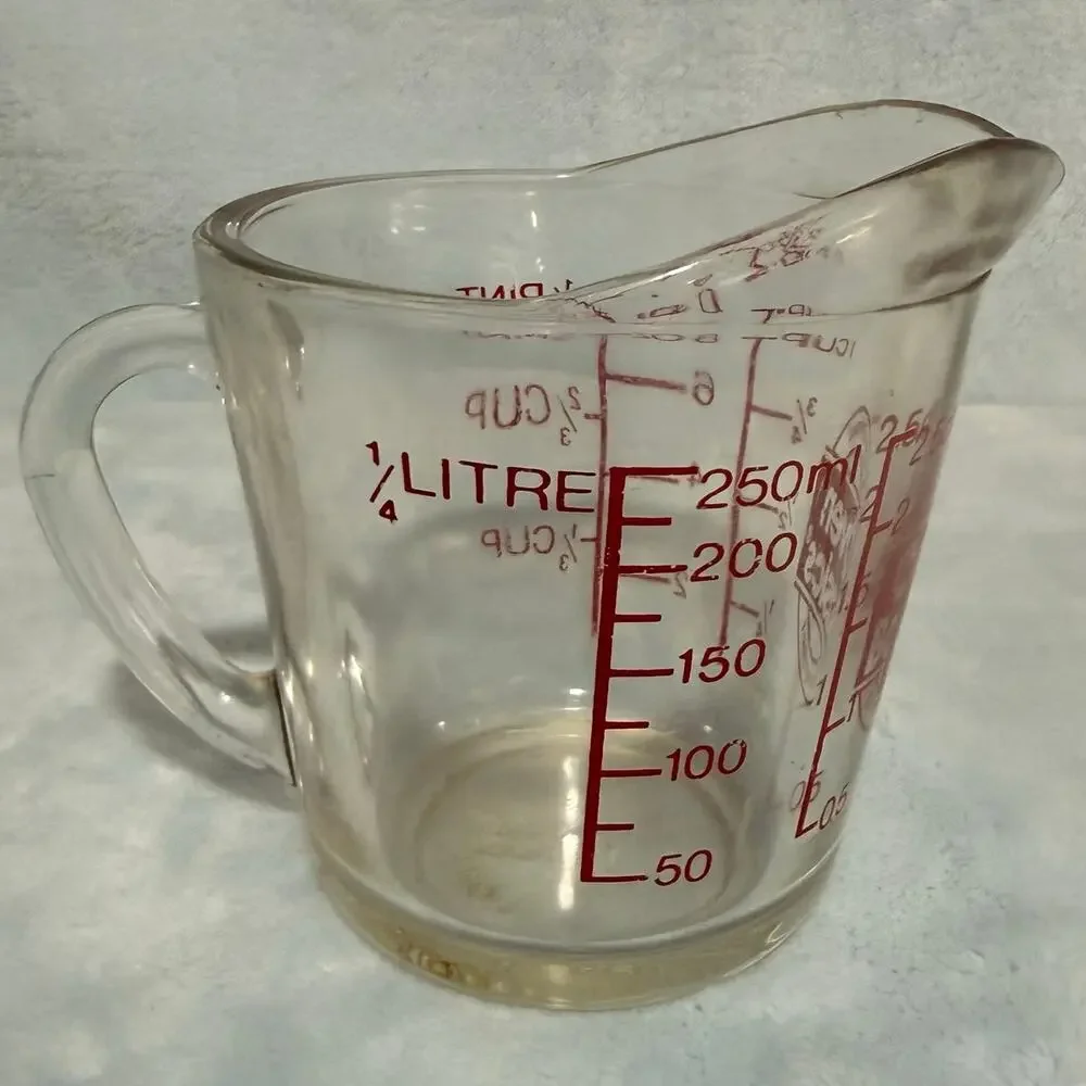 Vintage Fire-King Oven Basics 1 Cup Glass Measuring Cup Anchor Hocking